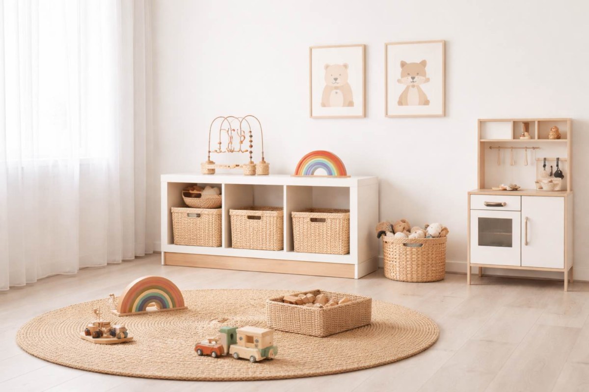 Minimalistický dětský pokoj – prostor pro klidnou a soustředěnou hru