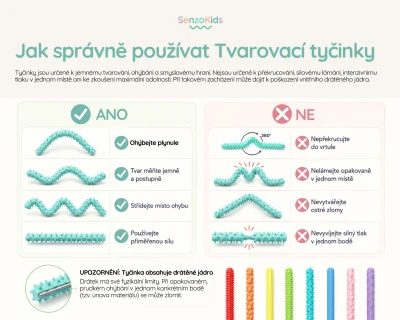 Tvarovací tyčinky návod k použití